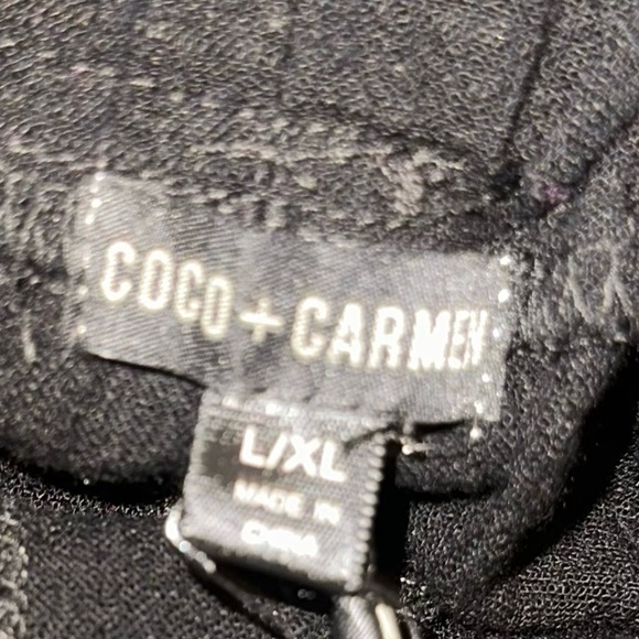 Women’s Coco + Carmen Black Linen Blend Mackrey Shorts NWT Size L/XL - Picture 5 of 7